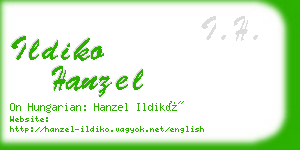 ildiko hanzel business card